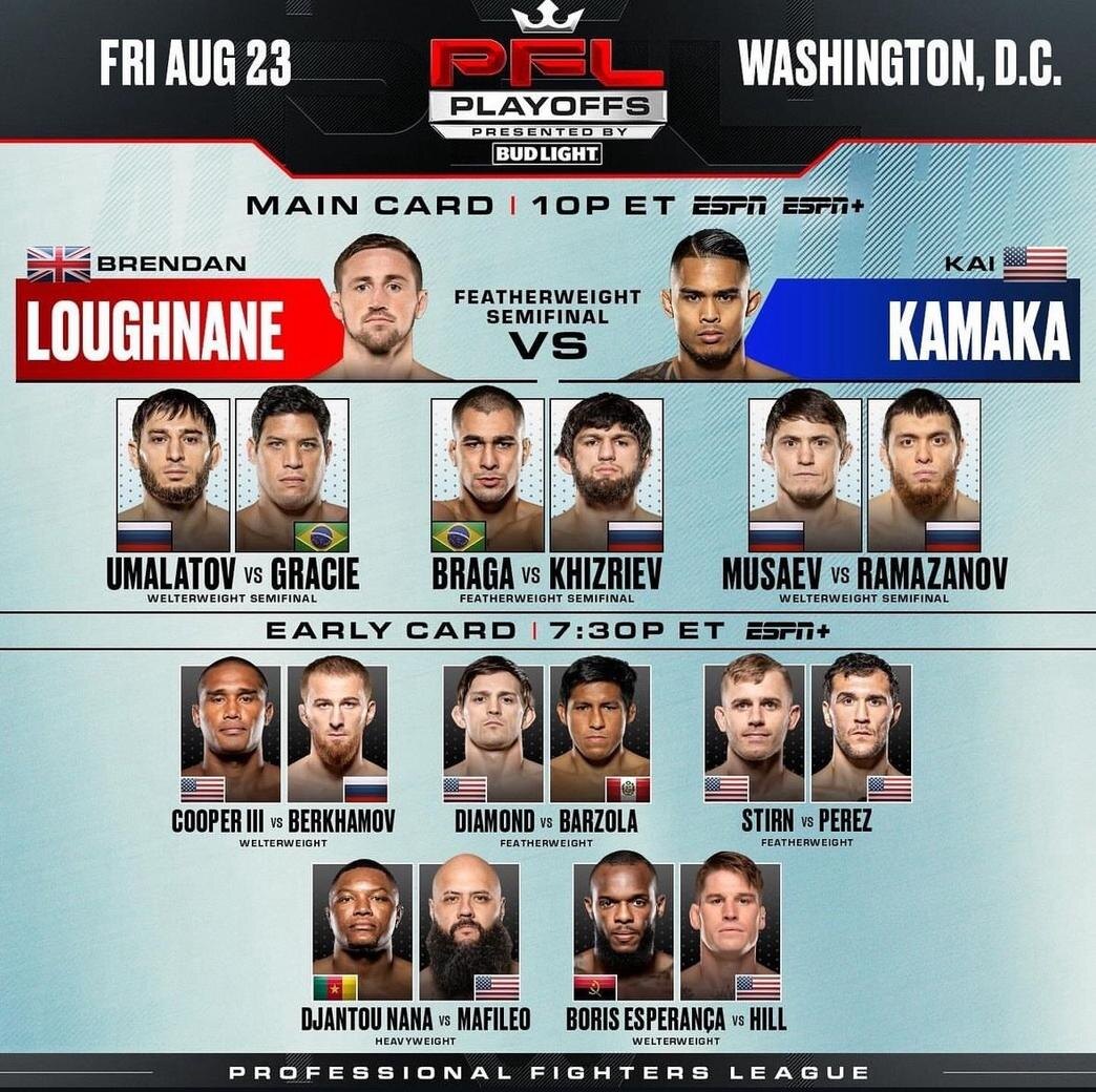     Кард турнира PFL 9: 2024