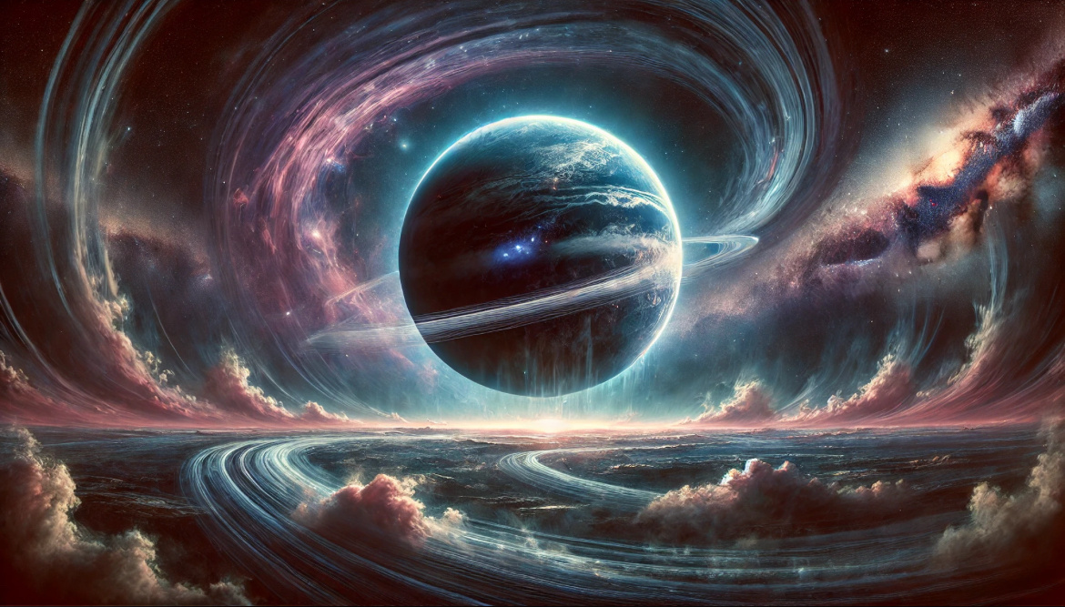 Уран. Изображение сгенерировано с помощью AI