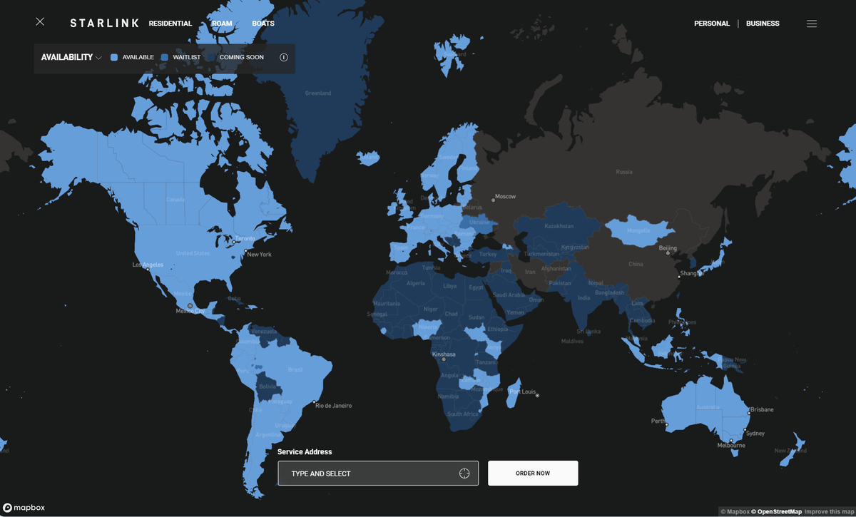 Starlink map 23.08.2024