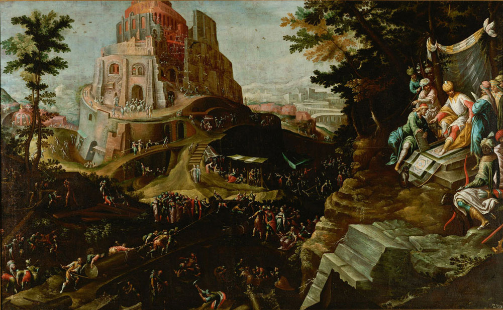 Фредерик ван Фалькенборх, "Строительство Вавилонской башни", 1600.