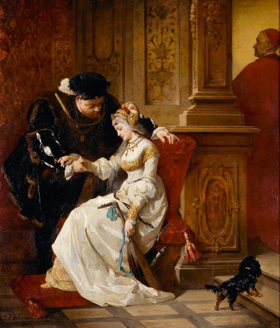 «Первая встреча Генриха VIII и Анны Болейн», худ. Джордж Фолингсби, 1879 год