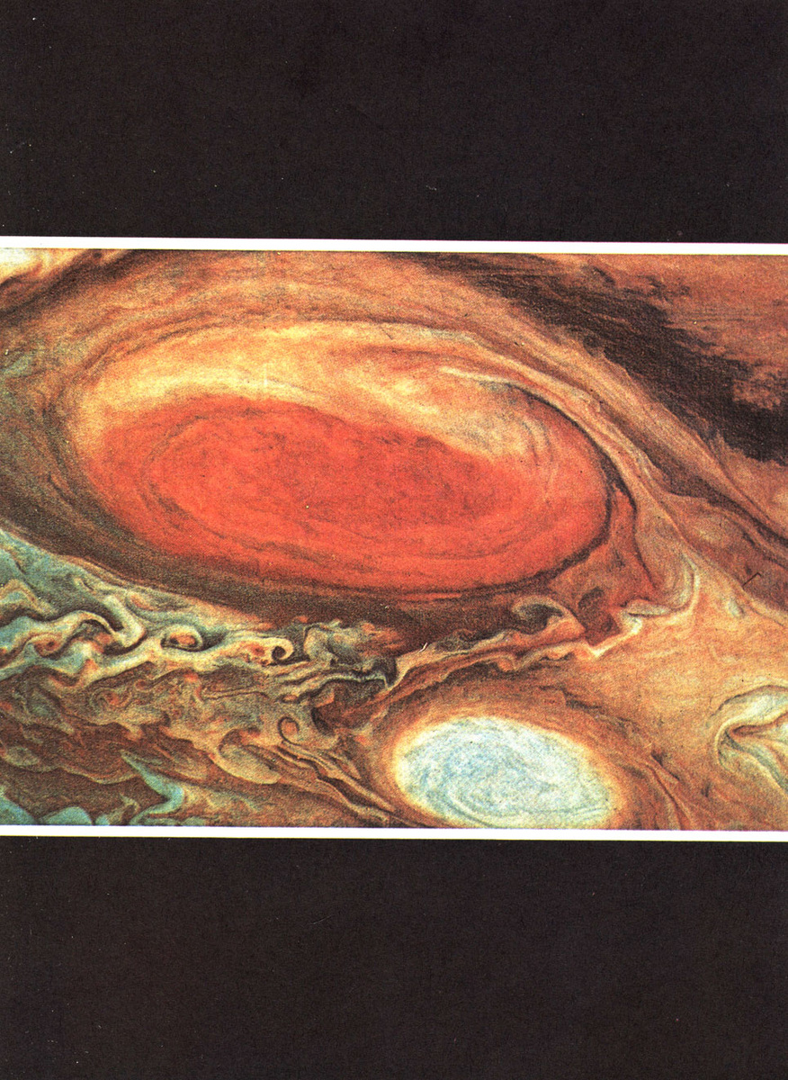 Снимок БКП аппаратом 'Вояджер-1', на расстоянии 1,8 млн. км от Юпитера применялся видикон с длиннофокусным  объективом 150 см