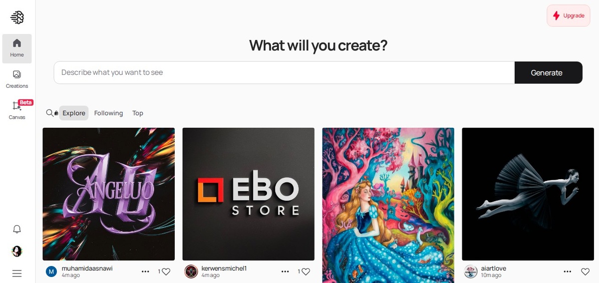 Главная страница Ideogram 