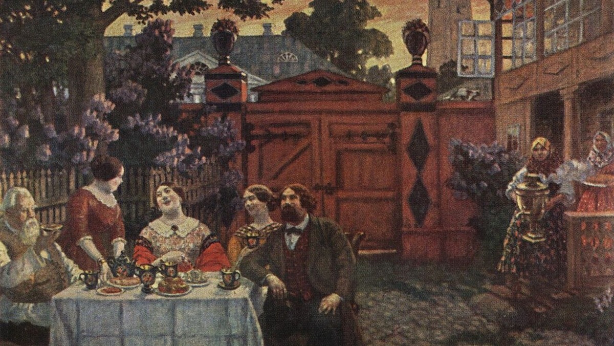    Б. Кустодиев «Чаепитие», 1913 г.