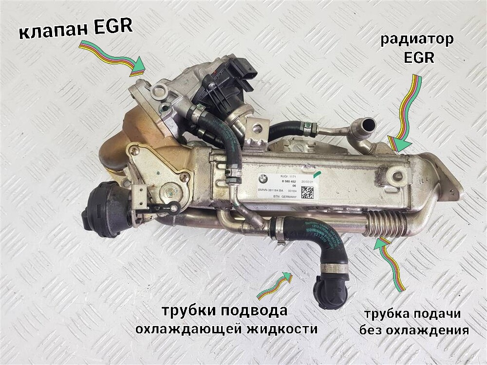 Чаще всего клапан EGR и радиатор EGR устанавливаются в одном корпусе