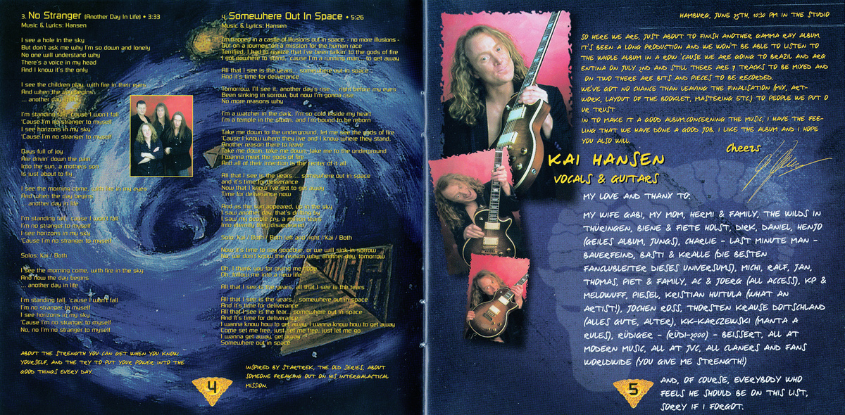 Буклет диска альбома Gamma Ray - Somewhere Out In Space (1997) - 03