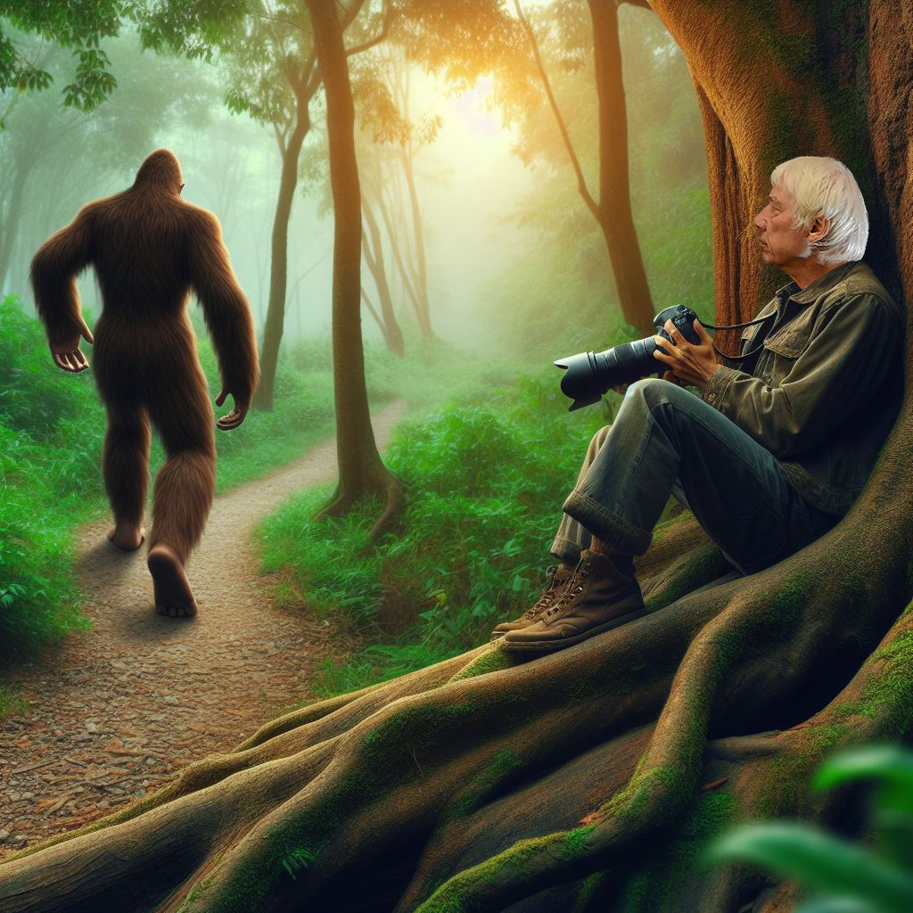 Так он ходит по лесным тропинкам