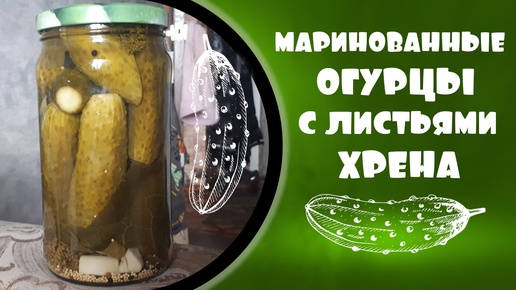 Маринованные огурцы с листьями хрена.