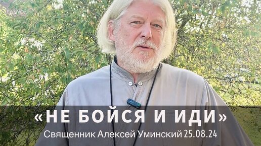 «Не бойся и иди» — проповедь прот. Алексея Уминского, 25.08.24