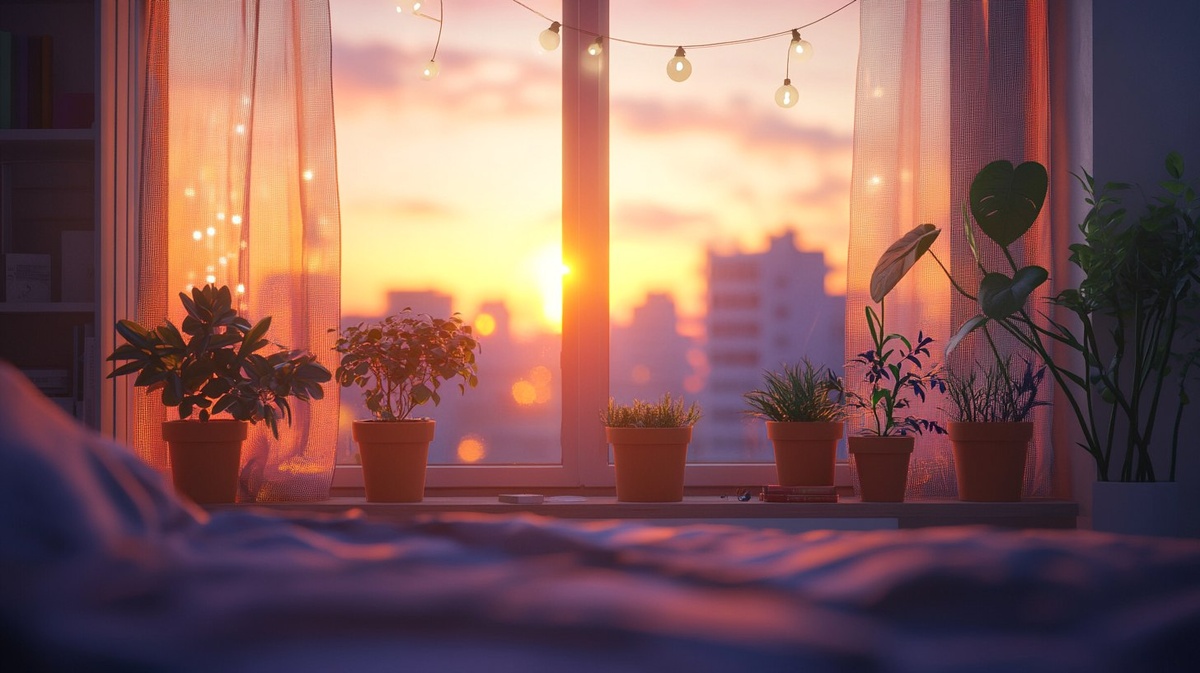 Так может выглядеть окно в спальне