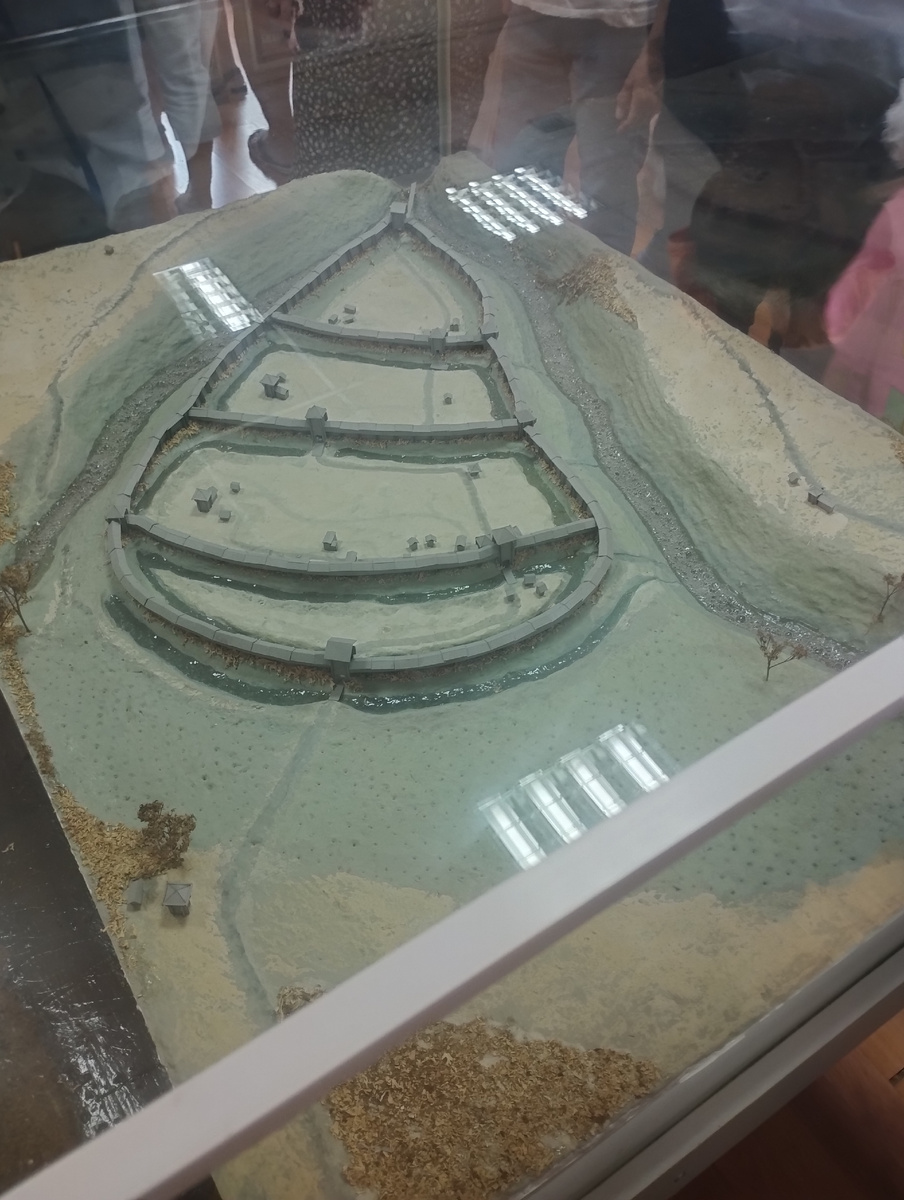 Макет Золотарëвского городища в музее. 