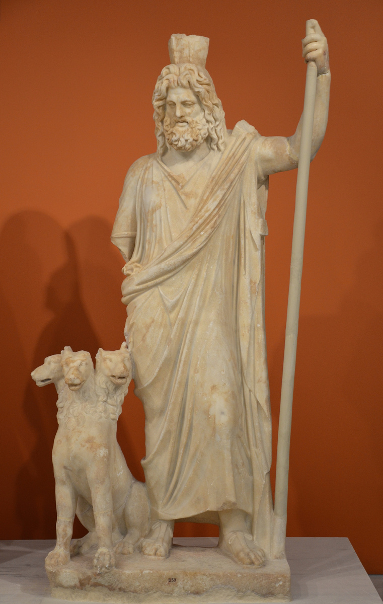 Hades con Cerbero (Museo de Arqueología de Creta)