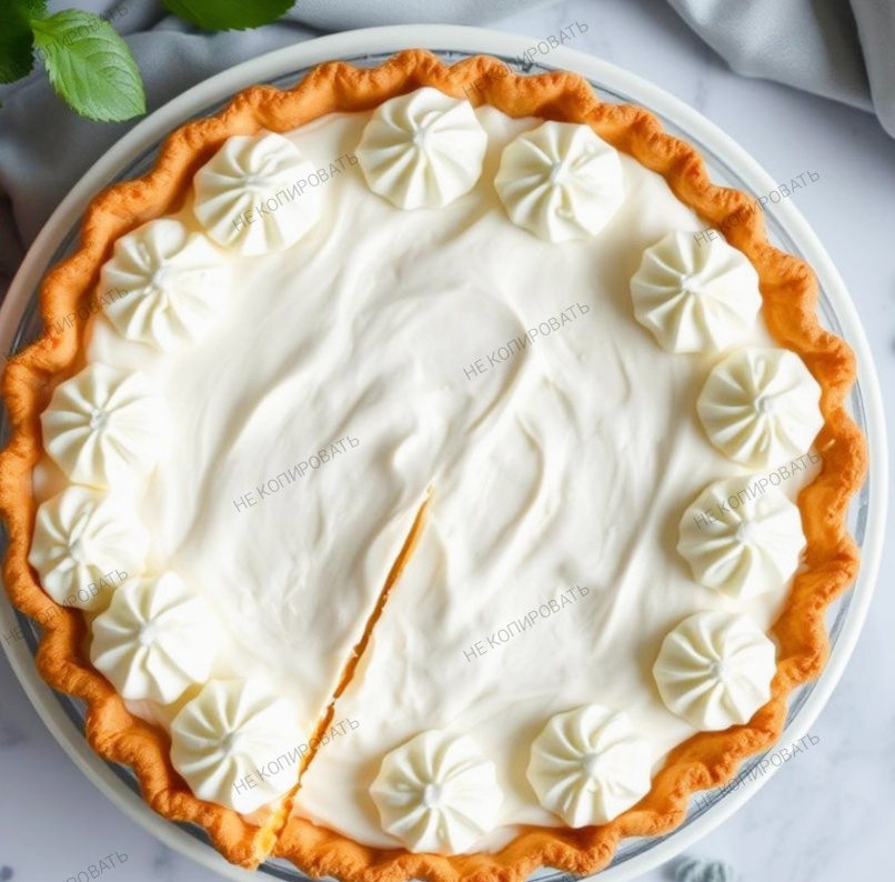 Фото автора. Песочный пирог с безешками.