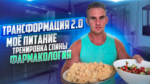 Трансформация 2.0 ПИТАНИЕ. ТРЕНИРОВКА СПИНЫ. ФАРМАКОЛОГИЯ. #еда #спорт #еда #бодибилдинг #сушка