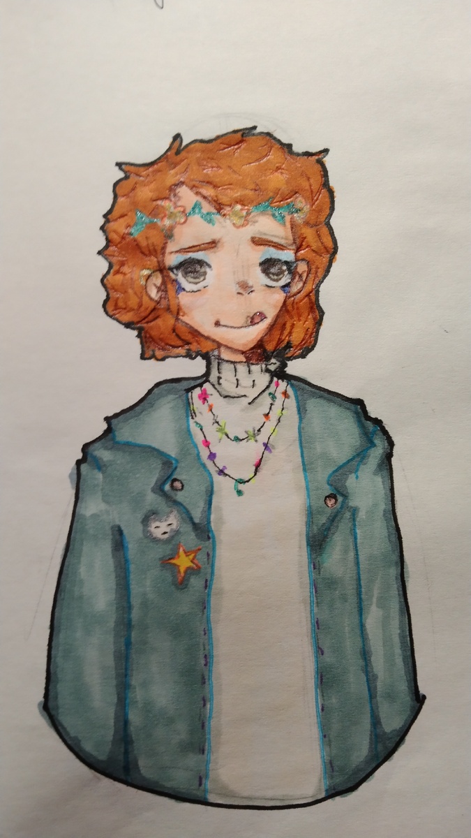 Здесь нарисована мною одна из героинь книги:"Чарли, Чарли, ты здесь?". Всеми горячо любимая, зажигательная девушка по имени Руби.|･ω･)