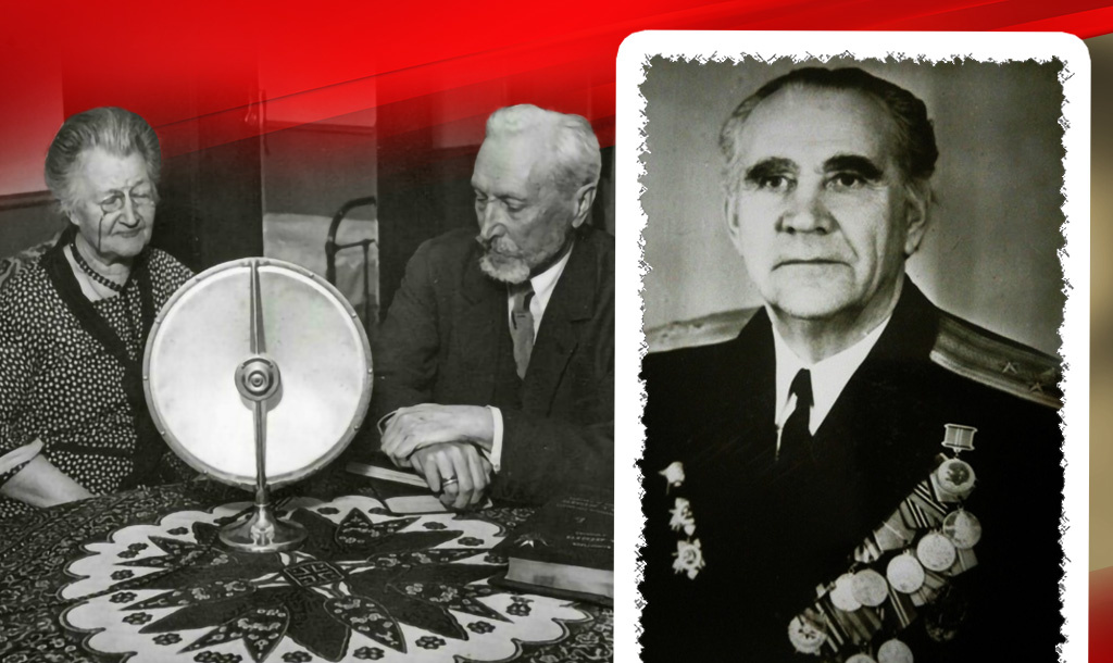 Белоэмигранты, Генерал Гудим-Левкович и его жена слушают по радио вести с Родины. Пригороды Парижа / Котляр Николай Михайлович через годы после войны