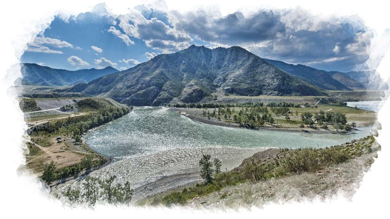 Слияние рек Чуи и Катуни
