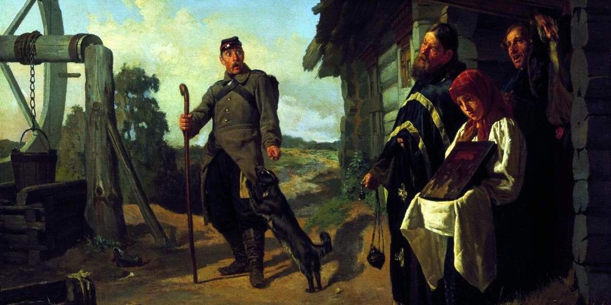 Николай Неврев. Возвращение солдата на родину. 1869 год