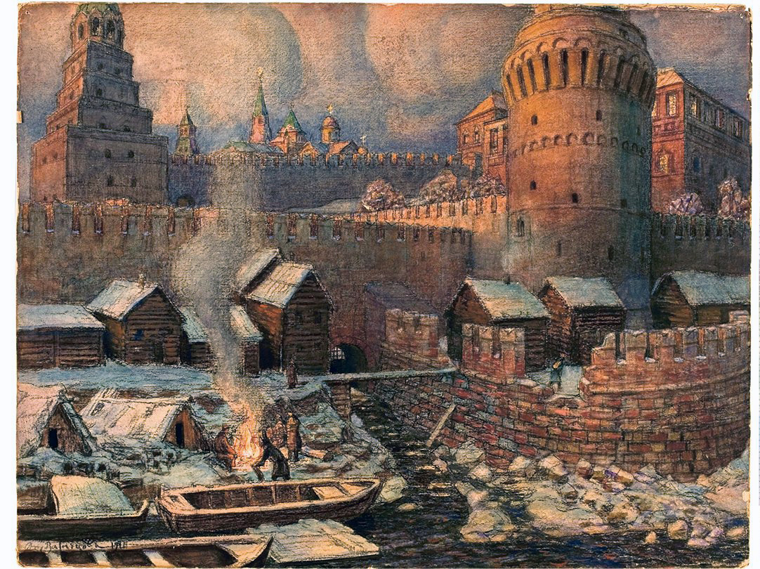Васнецов А.М. Старое устье реки Неглинной (XVII в.). 1924 год