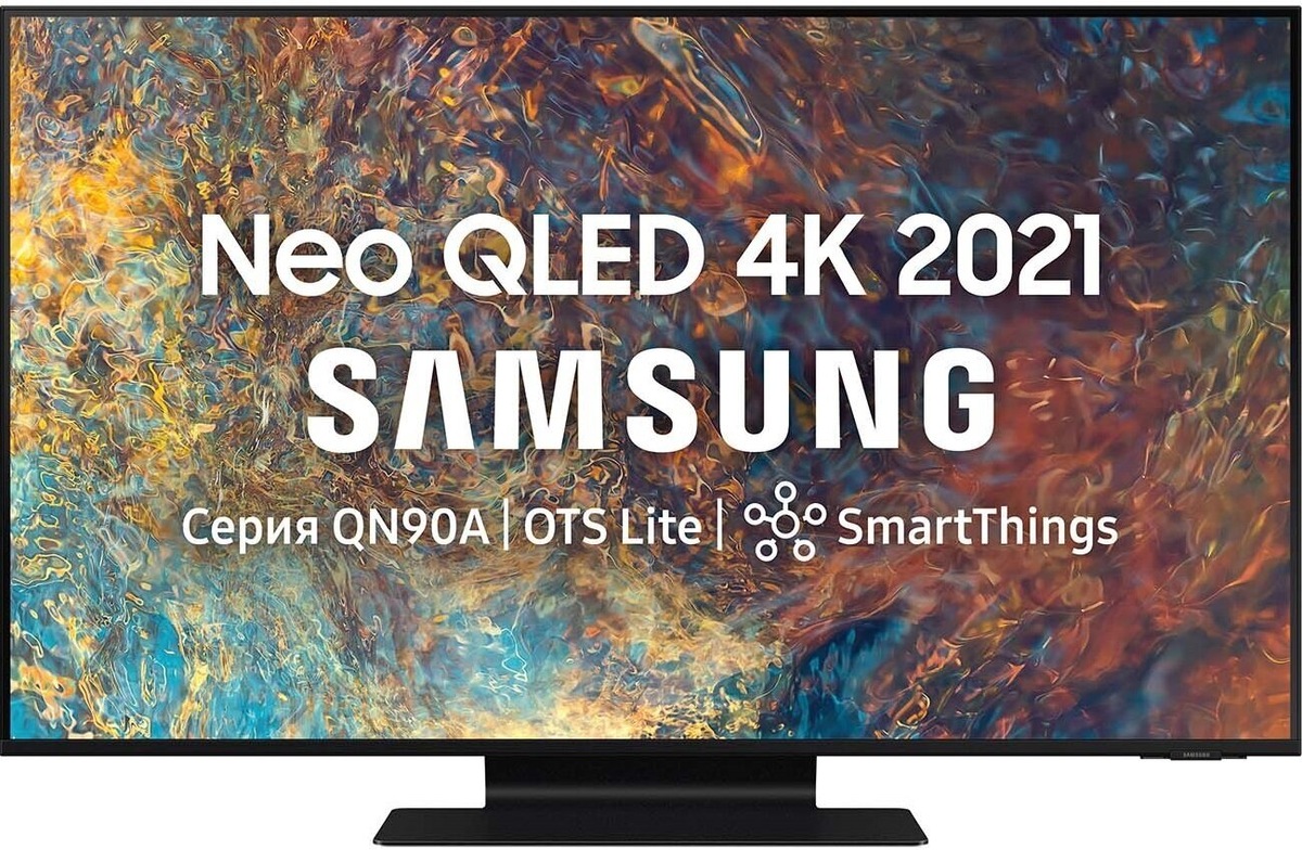 43" Телевизор Samsung QE43QN90AAU 2021 OLED, черный титан 