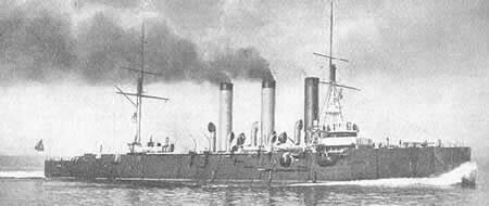 1899, 26 августа (14 августа по старому стилю): На судостроительной верфи Нового адмиралтейства в Санкт-Петербурге спущена на воду крейсер «Паллада».