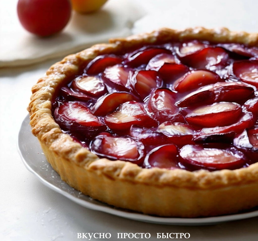 Сливовый пирог - рецепт на канале Вкусно Просто Быстро