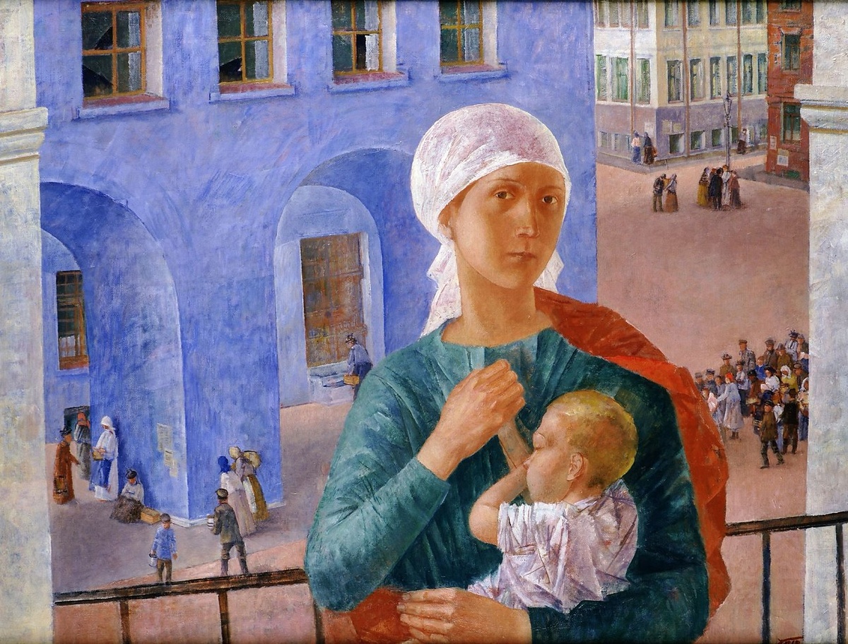 Петров-Водкин, Петроградская Мадонна, 1918