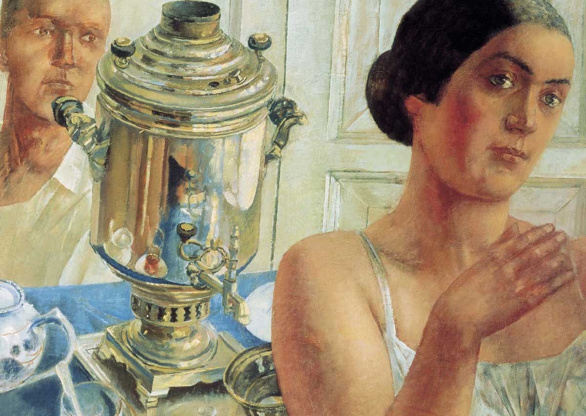 Петров-Водкин, За самоваром, 1926