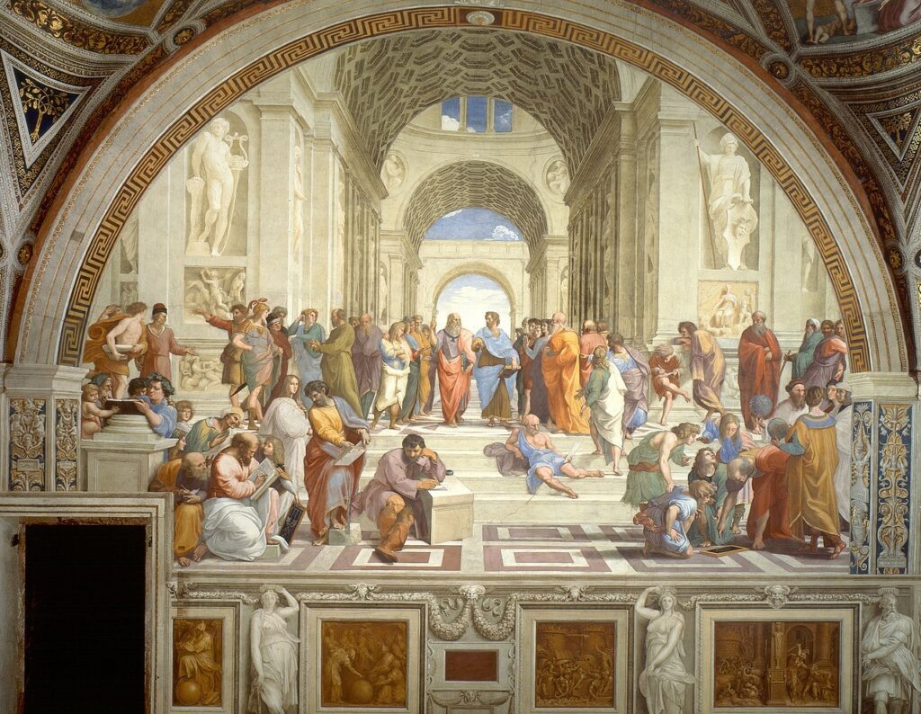 Рафаэль Санти. Афинская школа. 1510-1511