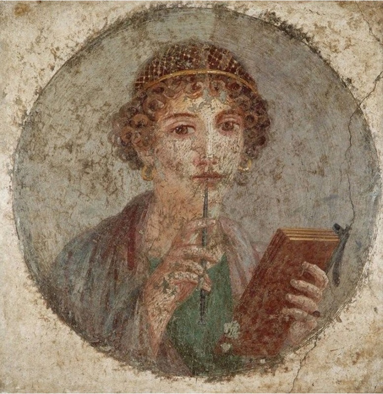 Сафо. Фреска из Помпей. I век Археологический музей. Неаполь