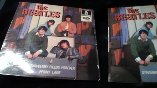 0033 Рок рариететы Beatles Strawberry Fields Forever EP France Odeon 1st & 2nd press