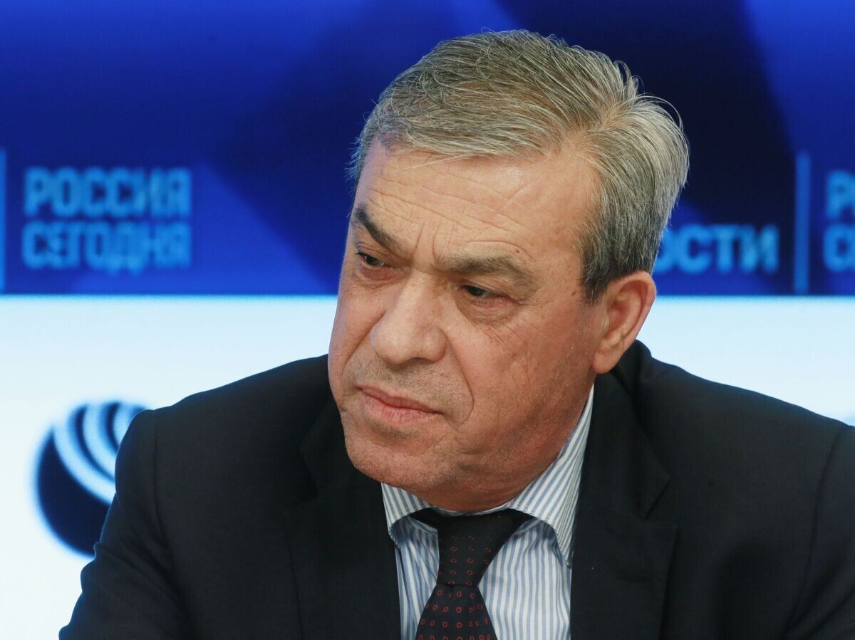    Чрезвычайный и Полномочный Посол Государства Палестина в Российской Федерации Абдельхафиз Нофаль на пресс-конференции по итогам консультативной встречи представителей палестинских организаций, движений и фронтов. 13 февраля 2019© РИА Новости / Александр Натрускин