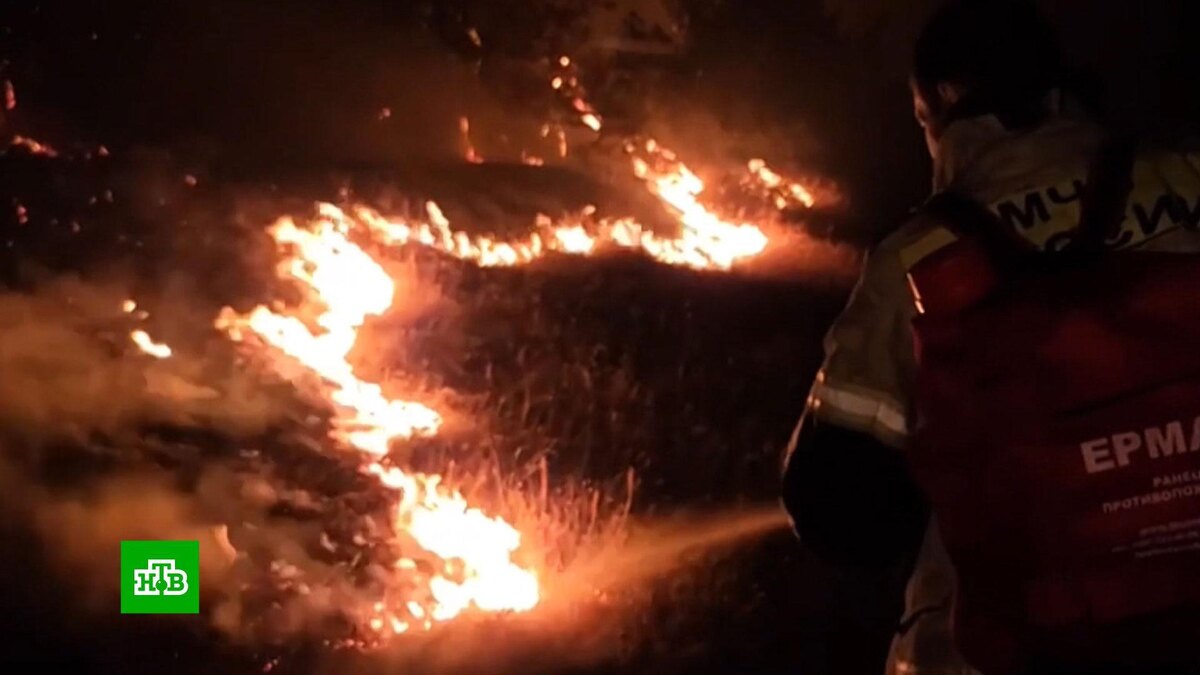    Площадь пожара в Крыму выросла до 75 гектаров