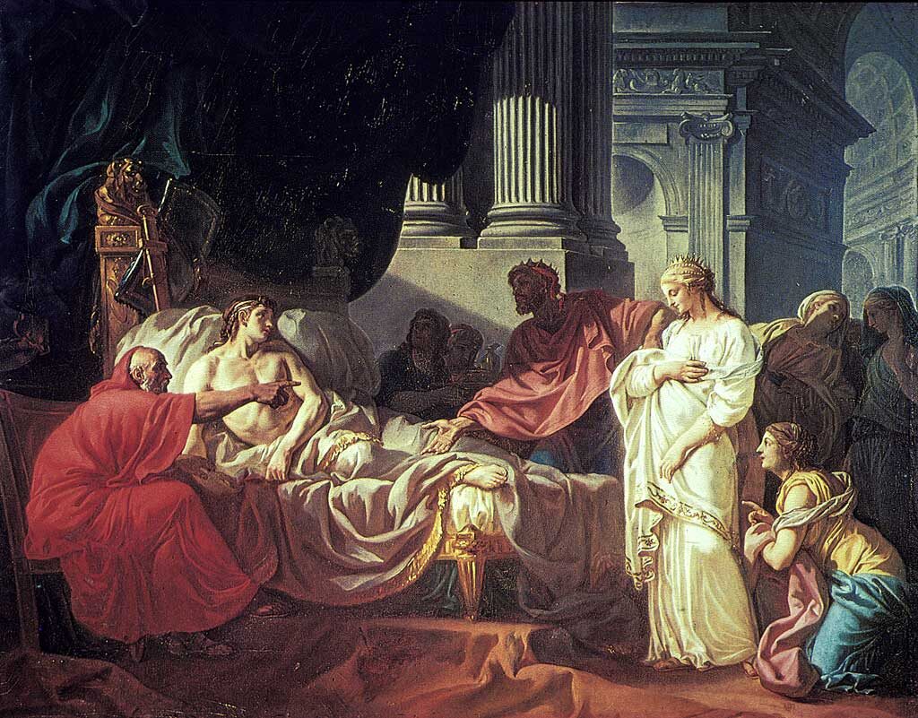 Жак-Луи Давид:  Антиох и Стратоник, 1774