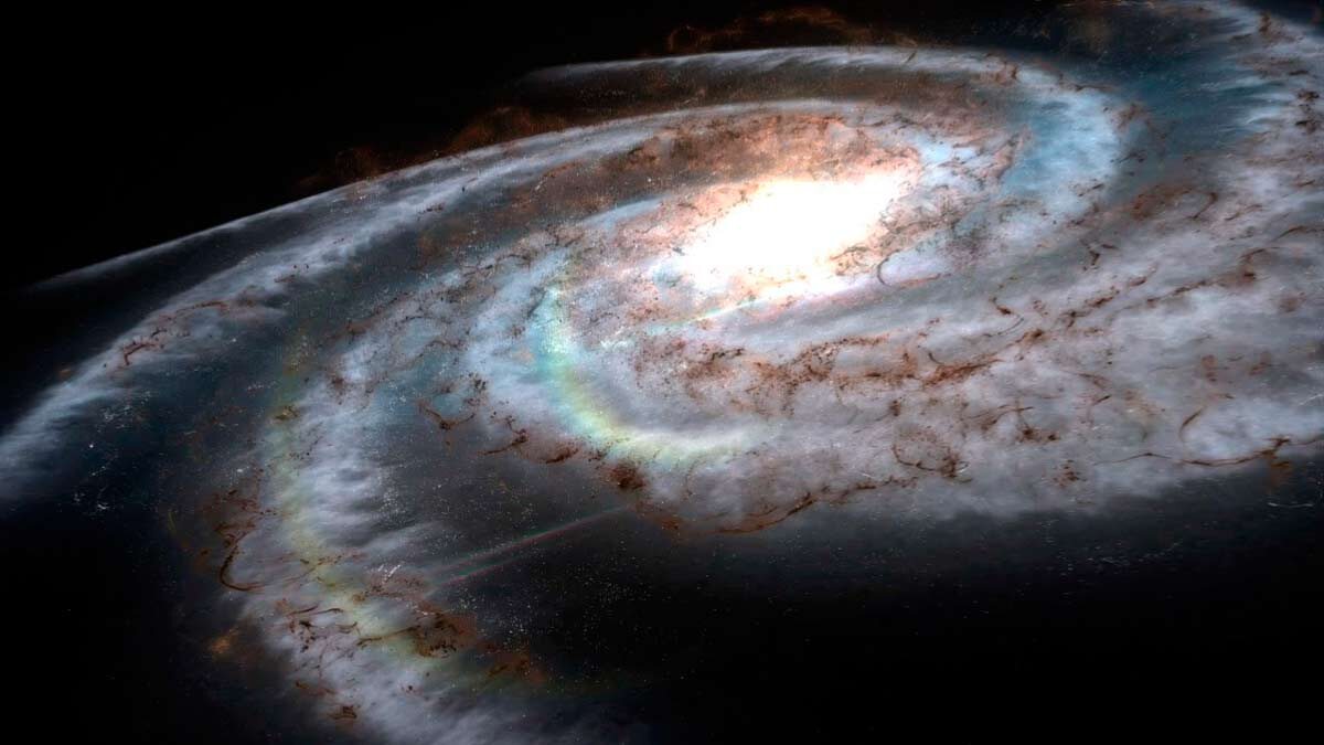 Спираль раскручивается! Происходит выброс новых звёзд. Белая дыра - то, получается?