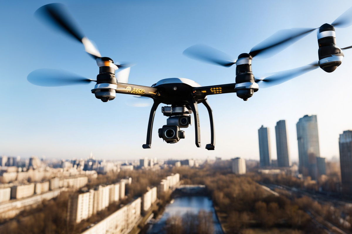 В небе Польши замечены беспилотники.  Фото: Фото: Изображение сгенерировано нейросетью Kandinsky 3.0