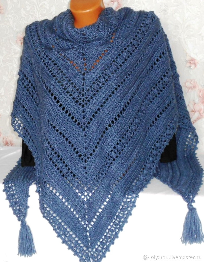 Самые востребованные трендовые бактусы и шали вязаные крючком и спицами Вязание для Вас