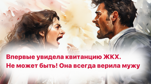 Случайно посмотрела в квитанцию ЖКХ. Как же так? Я же тебе верила!