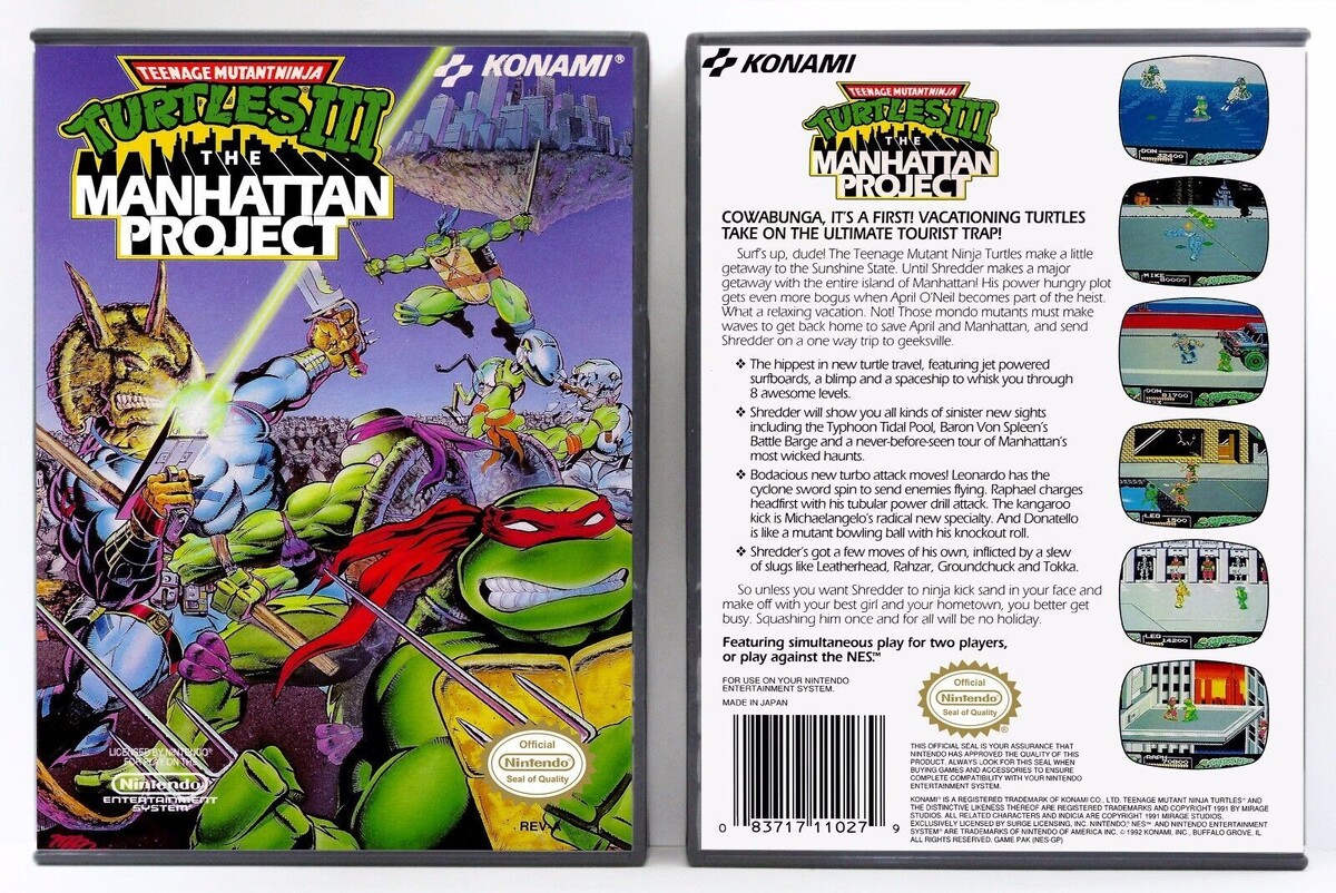 Обложка Teenage Mutant Ninja Turtles 3: The Manhattan Project