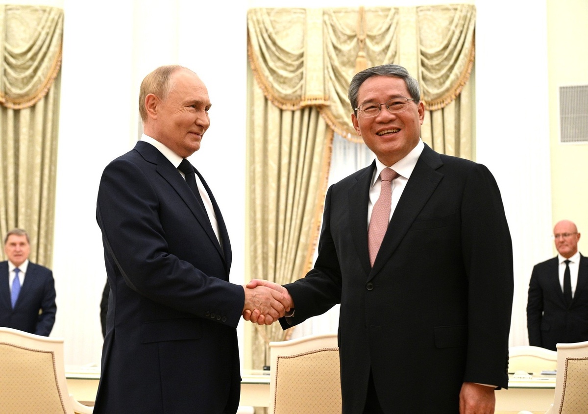 Владимир Путин и Ли Цян в Кремле
