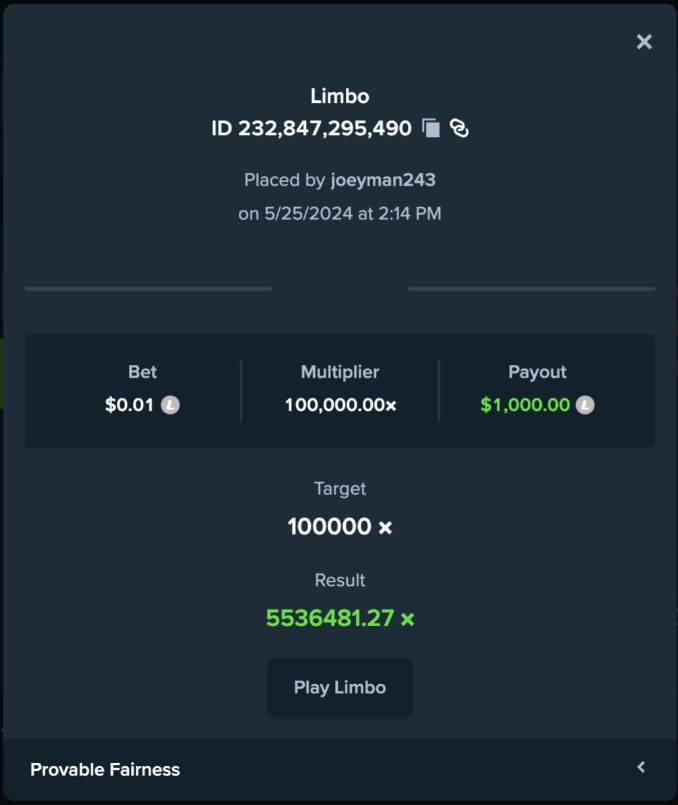 Выигрыш 1000$ по 1 центу
