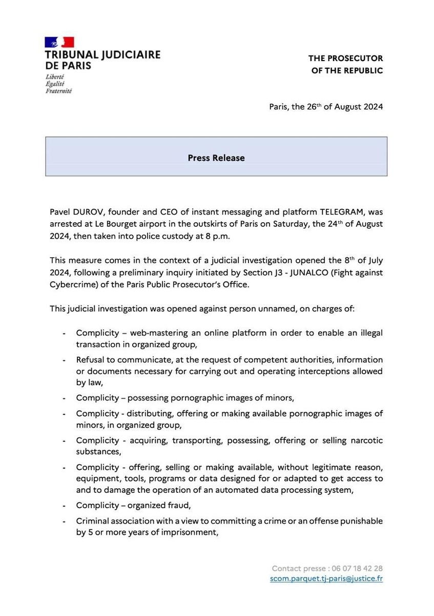 С официального сайта прокураторы Парижа