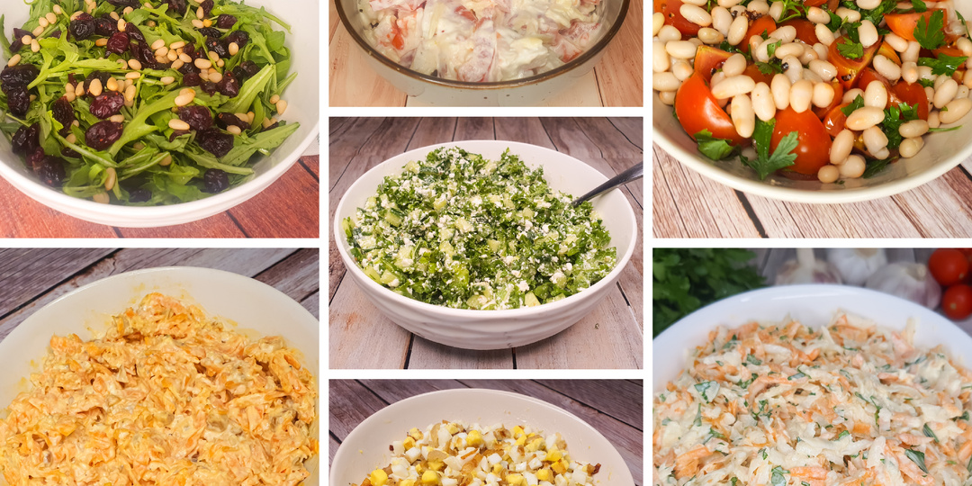 Три ингридиента, не считая заправки. 10 простейших салатов на каждый день