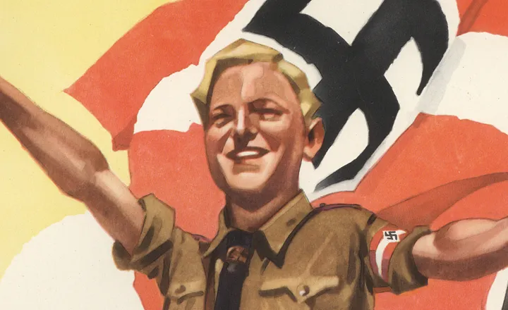 Нацистский пропагандистский плакат Людвига Хольвейна, 1936 год (Wikimedia Commons)