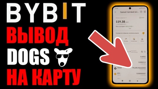 ByBit вывод криптовалюты DOGS на карту банка !