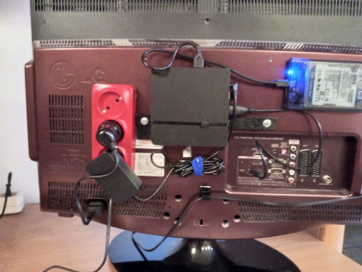 Вид с обратной стороны телевизора