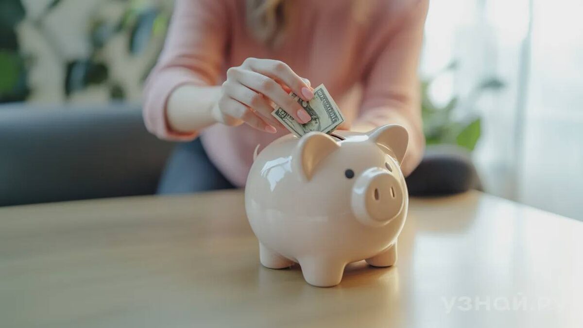     Женская рука кладет накопления в копилку © Фото: freepik.com