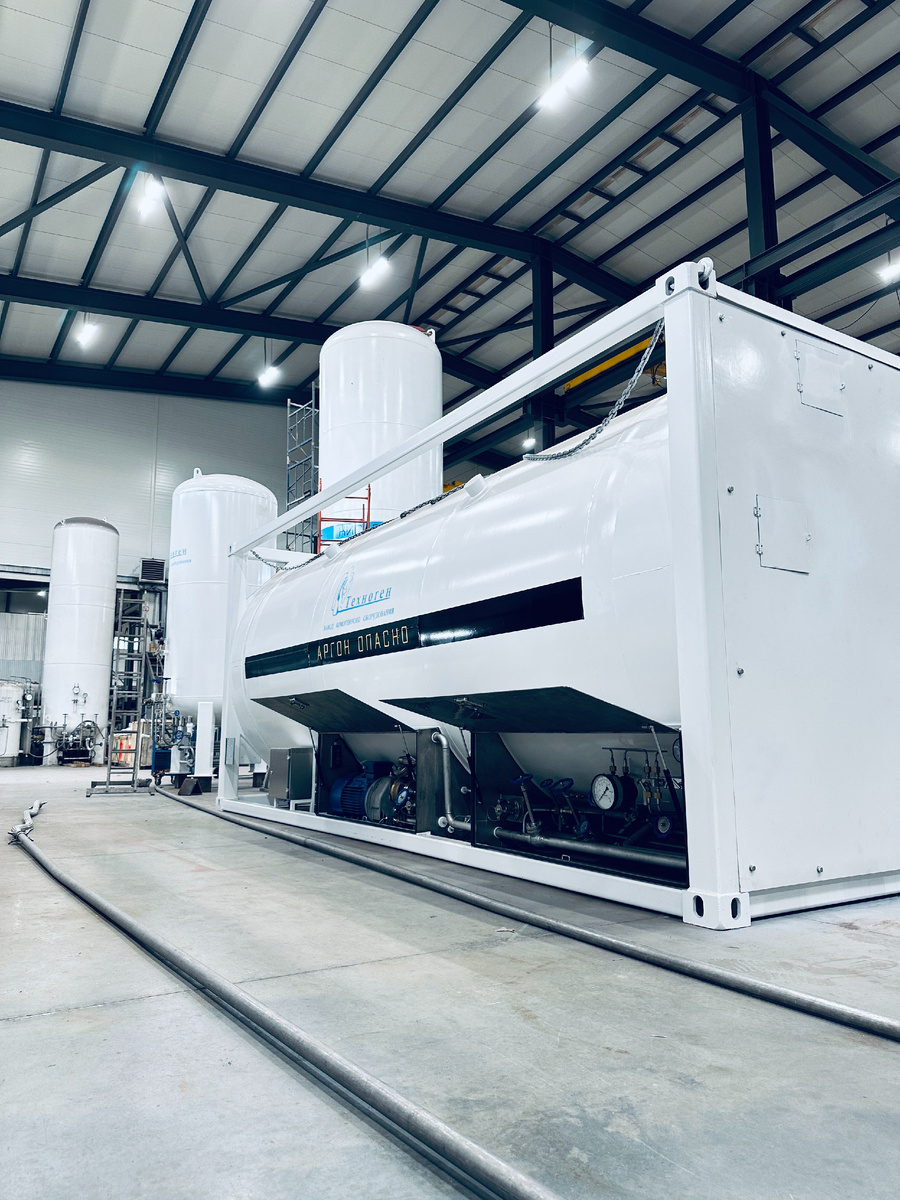 Криогенный танк-контейнер под аргон производства ТЕХНОГЕН