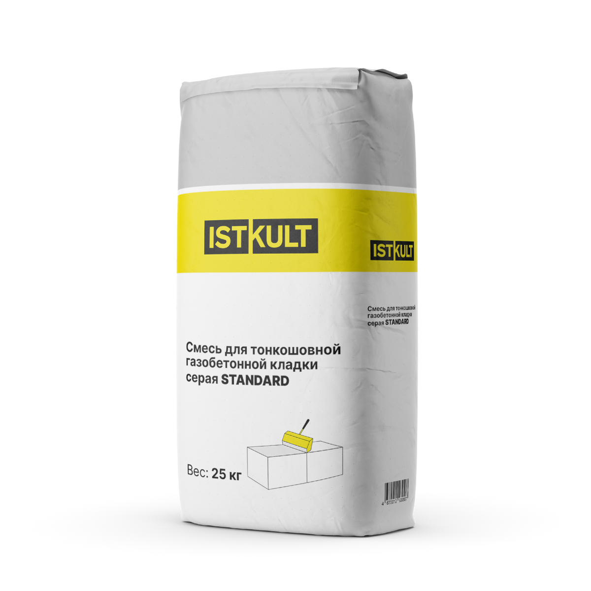 Клей для блоков ISTKULT серый STANDARD. Артикул на сайте kirpich.ru 22385