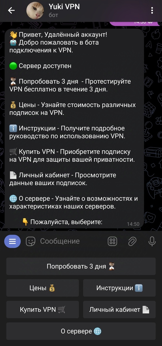 Функционал бота